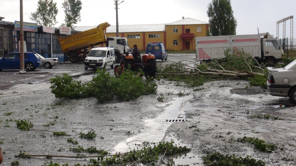 Kars'ta Şiddetli Rüzgar ve Dolu 12