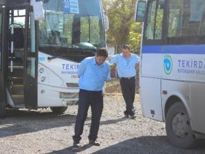 Tekirdağ Büyükşehir Belediyesinin Otobüslerine El Koydular