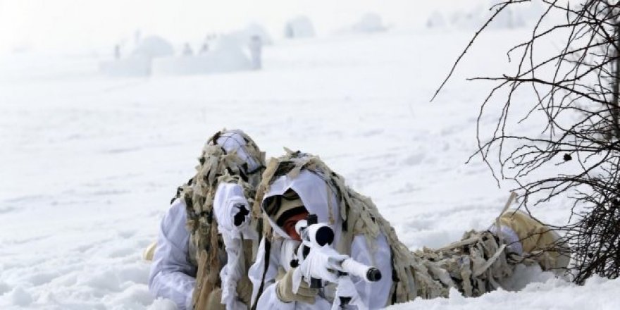 Azerbaycan Askerleri 'Kış Tatbikatı' için Kars'ta
