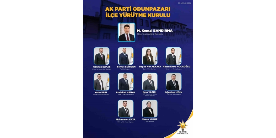 Ak Parti Odunpazarı İ̇lçe Yürütme Kurulu Belli Oldu