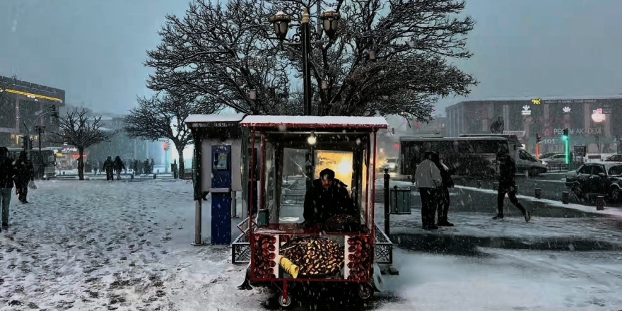 Erzincan’da Lapa Lapa Kar Yağışı