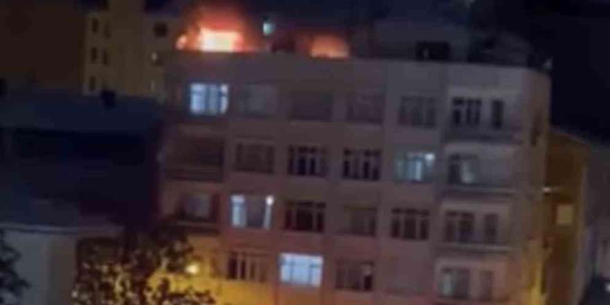 Elazığ’da Teras Katında Yangın