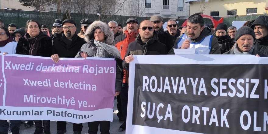 Kars'ta Suriye'deki Saldırılara Tepki.. Sessiz Kalanlar Suç Ortağıdır!