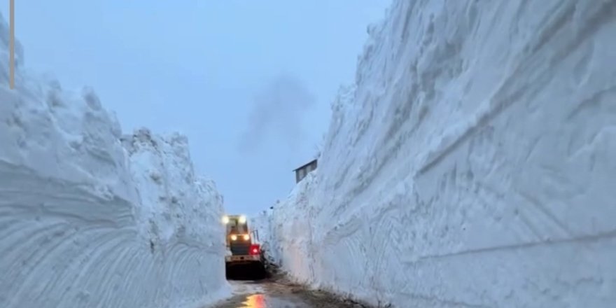 Bahçesaray’da Yola Çığ Düştü
