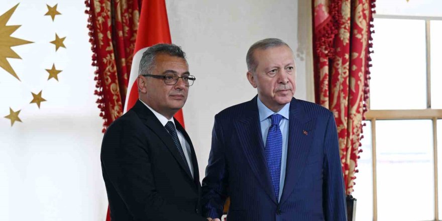 Cumhurbaşkanı Erdoğan, KKTC Cumhurbaşkanı Erhürman İle Görüştü