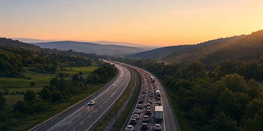 Tatilciler Yollara Çıktı.. İstanbul ve Ankara İstikametinde Kilometrelerce Araç Kuyruğu!