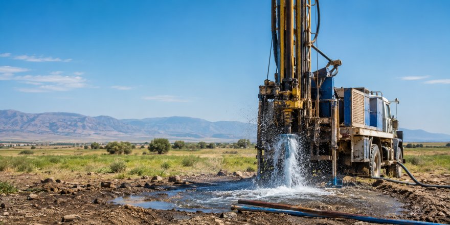 Ağadeve Köyü'nde İçme Suyu Sondajı Tamamlandı.. 200 Metrede Su Bulundu!