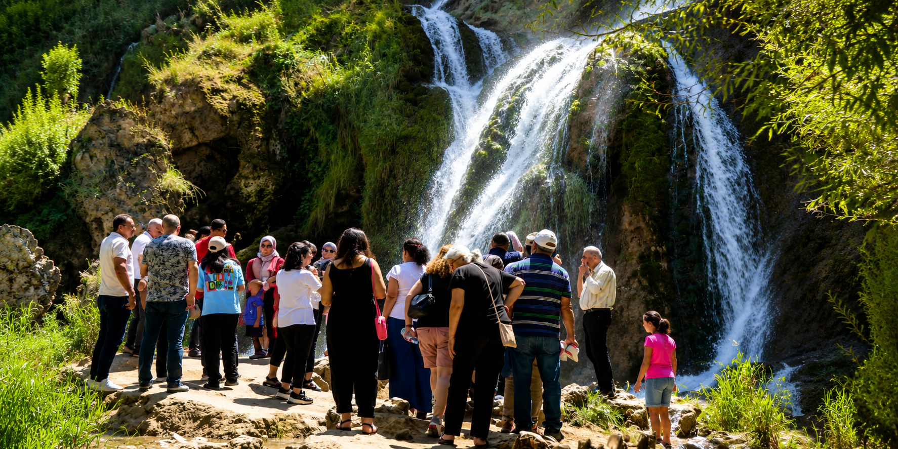 40 Metreden Dökülen Buz Gibi Sular Sıcaktan Bunalanları Ağırlıyor