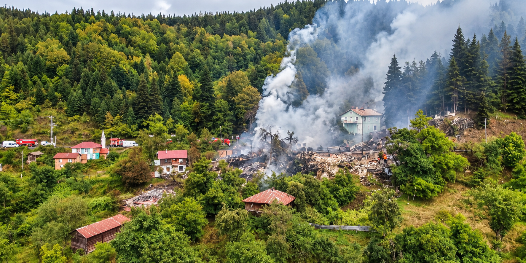 Kastamonu’da Köy Yangınının Bilançosu Ortaya Çıktı.. 11 Ev ve Çok Sayıda Yapı Yandı!