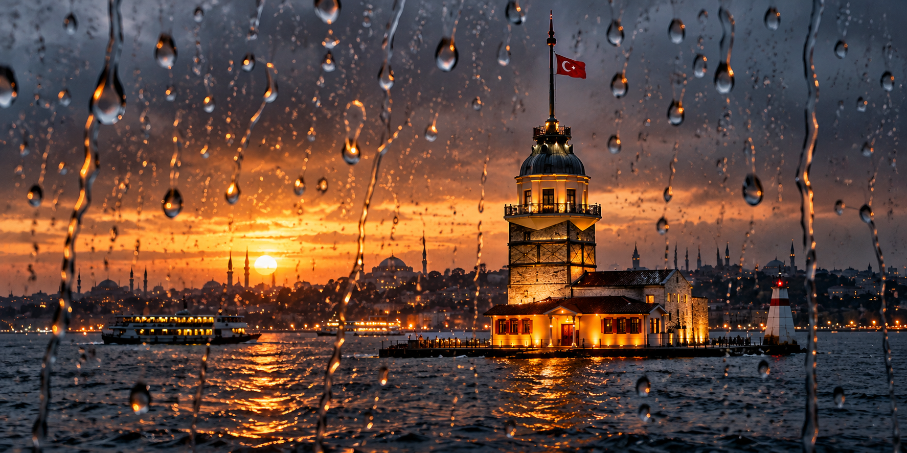 İstanbul’da Kuvvetli Yağış Ulaşımı Aksattı.. Ev ve İş Yerlerini Su Bastı!