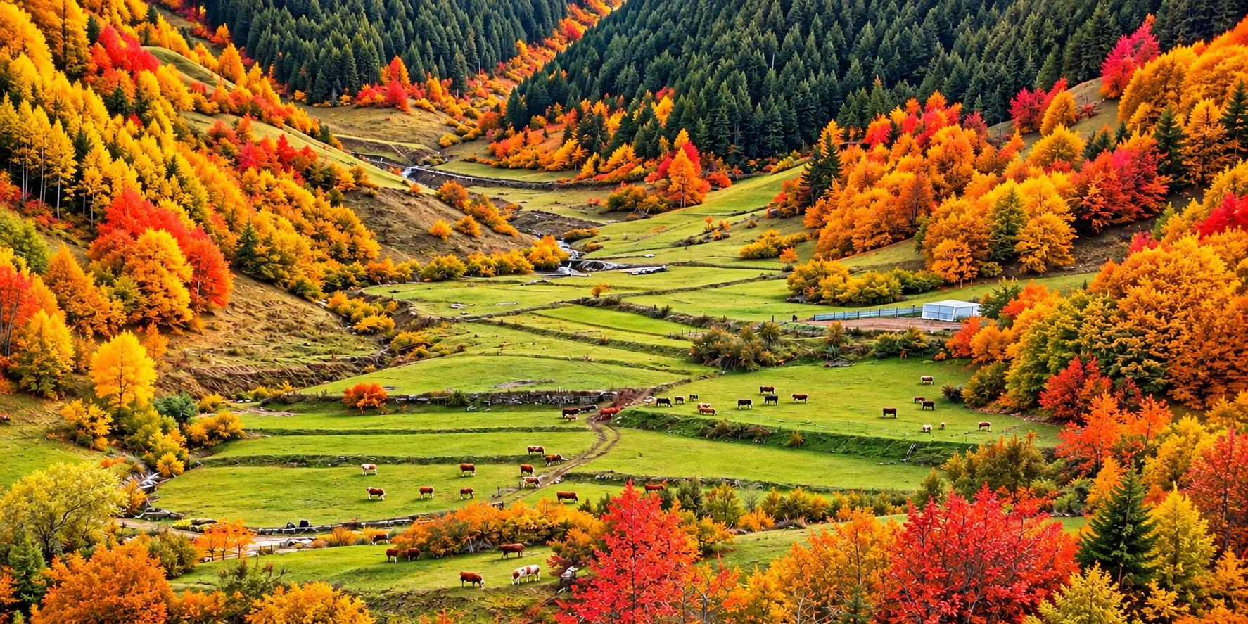 Artvin’de Sonbahar Manzaraları Öne Çıkıyor.. Yusufeli Barajı Dört Barajın Üretimini Artırdı!