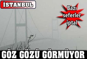 İstanbul'da SİS Hayatı Olumsuz ETKİLEDİ