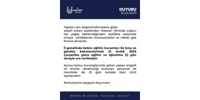 Şanlıurfa’da Okullar Yarın Tatil