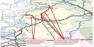 Çermik - Siverek Yolu Ulaşıma Kapandı .