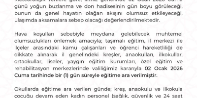 Kayseri’de Eğitime Kar Engeli