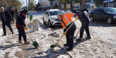 Kâhta Belediyesi’nden Karla Mücadelede Kesintisiz Çalışma