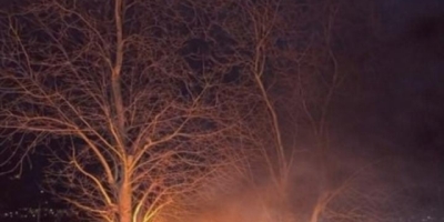 Bursa’da Kontrolden Çıkan Otomobil Önce Ağaca Çarptı Sonra Alev Aldı