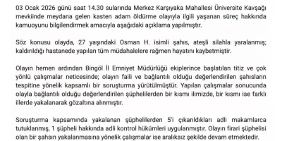 Bingöl’deki Cinayette 5 Tutuklama