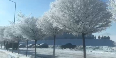 Tufanbeyli’de Eksi 20 Derecede Kartpostallık Manzara