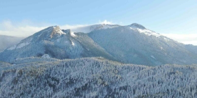 Bin 250 Rakımlı Yaralıgöz Dağı’nda Muhteşem Kar Manzarası