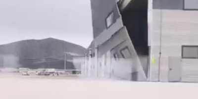 Kütahya’da Şiddetli Rüzgâr Fabrikanın Duvarını İşte Böyle Yıktı