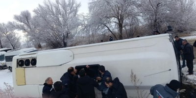 Elbistan-çoğulhan Karayolunda İşçi Servisi Devrildi