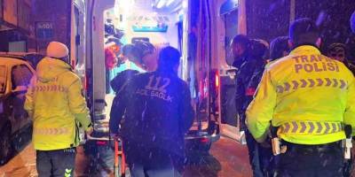 Kar Yağışı Kazayı Beraberinde Getirdi: Motokurye Yaralandı