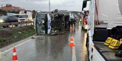Büyükçekmece’de İşçi Servisi Devrildi: 1 Ölü, 9 Yaralı