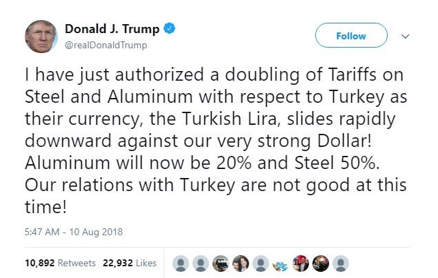 Trump: Türkiye ile İlişkilerimiz İyi Değil