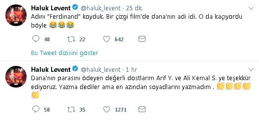 'Kaçak Dana'yı Haluk Levent Satın Aldı