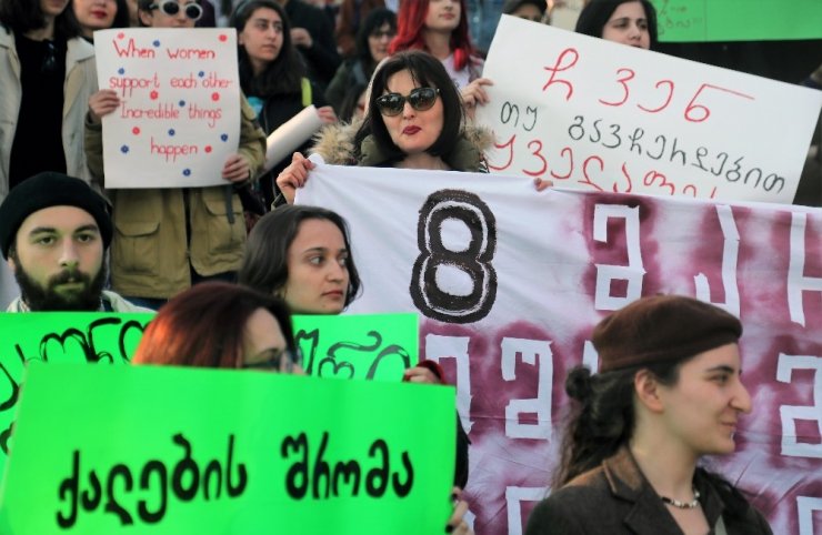 ‘Kadınlar Günü’nden Renkli Kareler