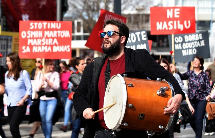 ‘Kadınlar Günü’nden Renkli Kareler