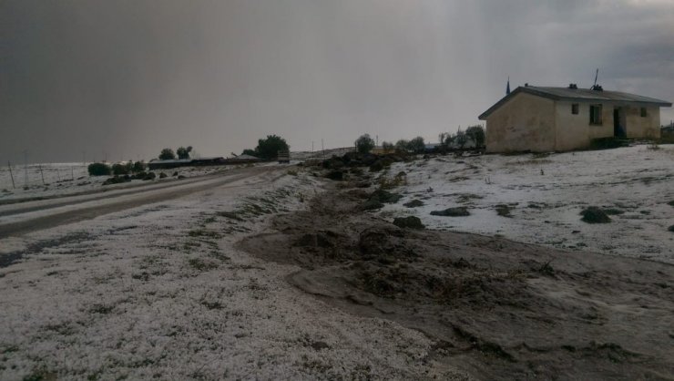 Ardahan’da Dolu Yağışı Hayatı Felce Uğrattı