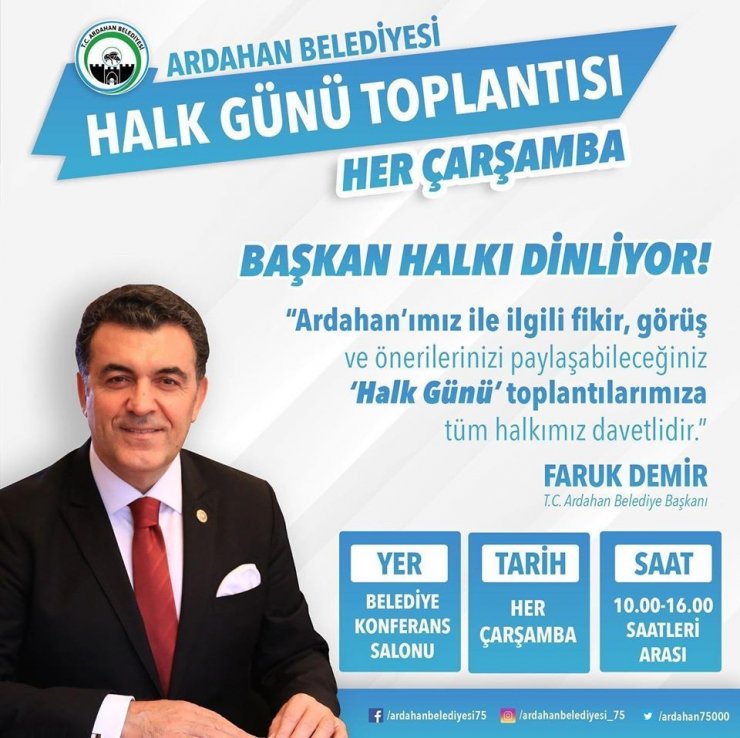 Faruk Demir Her Çarşamba Halkla Buluşacak