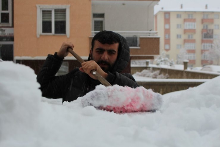 Erzurum’da Kar Hayatı Felç Etti