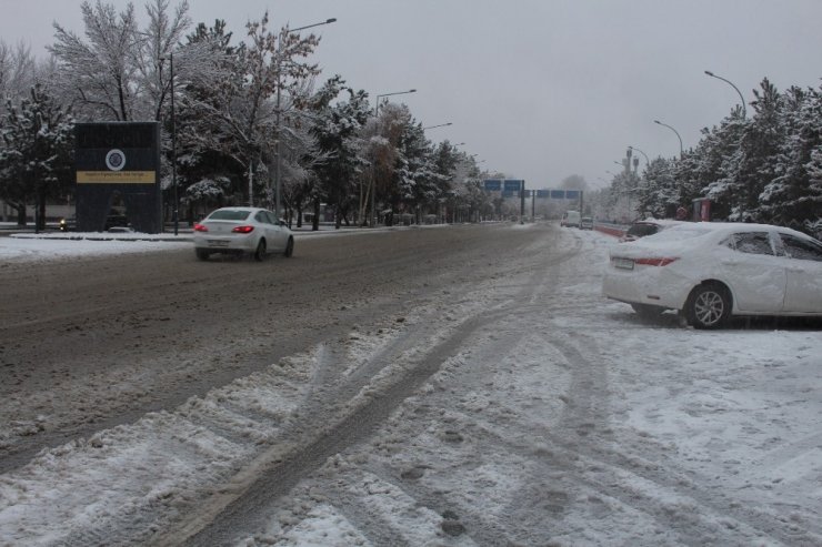 Erzurum’da Kar Hayatı Felç Etti