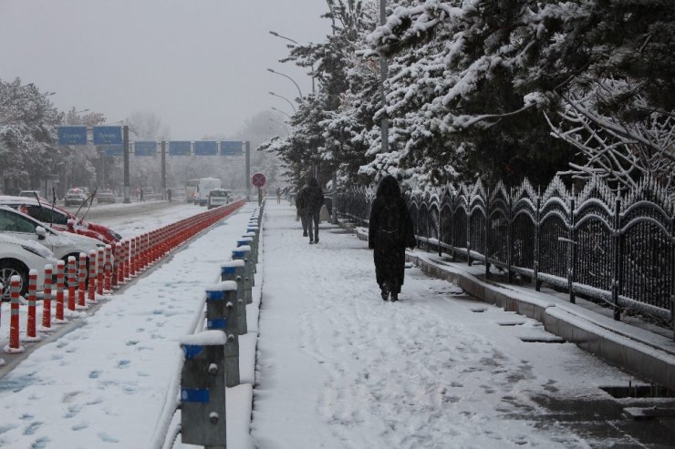 Erzurum’da Kar Hayatı Felç Etti