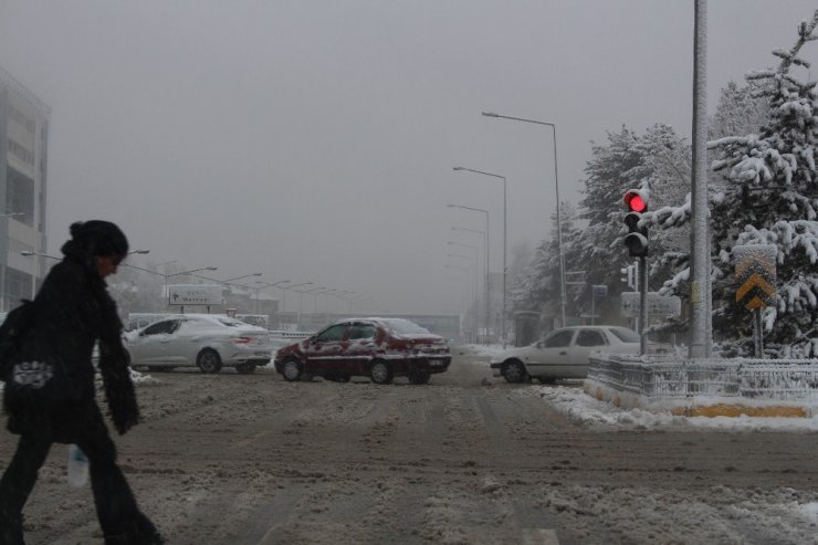 Erzurum’da Kar Hayatı Felç Etti