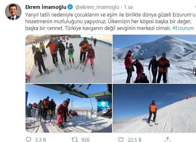 Ekrem İmamaoğlu Palandöken’de