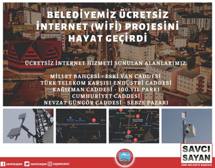 Ağrı’da Bedava 'İnternet' Dönemi