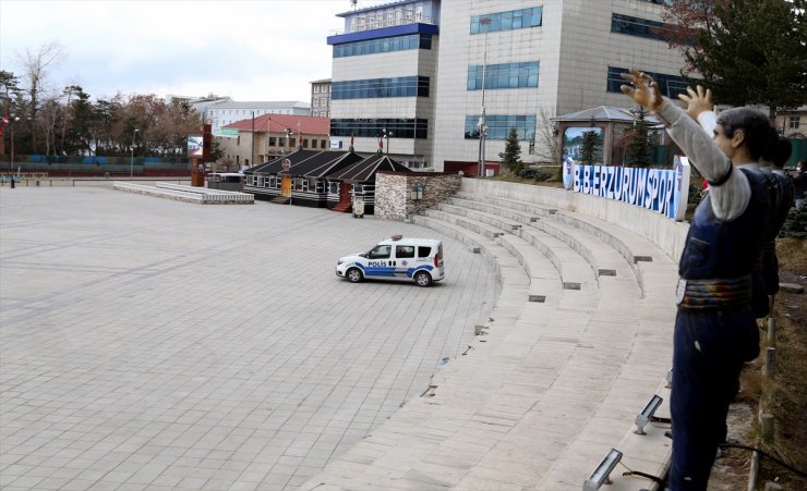 Erzurum'da Sokaklarda Sessizlik Hakim