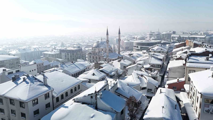 Bolu’da Kış Güzelliği Havadan Görüntülendi