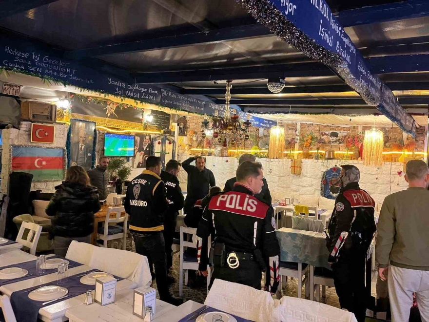 Çeşme’de Yılbaşı Öncesi ‘huzur’ Denetimi