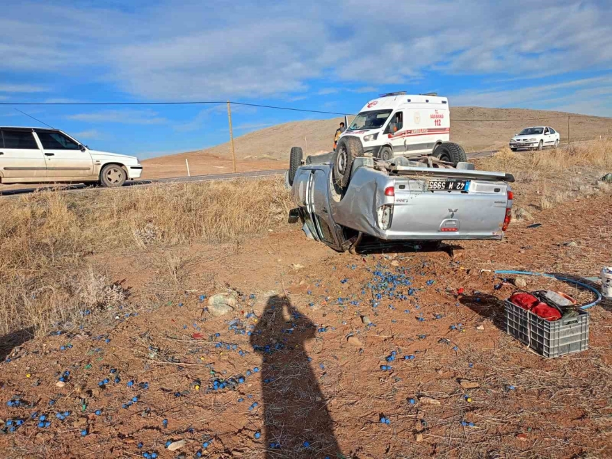 Kulu’da Belediye Aracı Takla Attı, 3 Personel Yaralandı