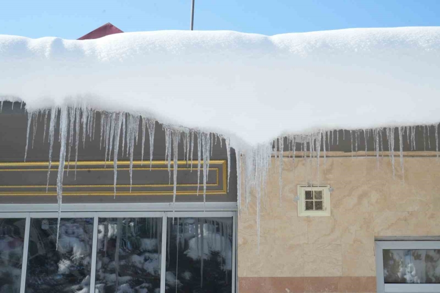 Muş’ta Eksi 28 Derece: Göletler Dondu, Çatılarda Buz Sarkıtları Oluştu