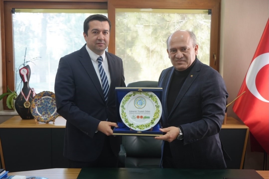 Havran Kaymakamı Evlice, Edremit Ticaret Odası’nı Ziyaret Etti