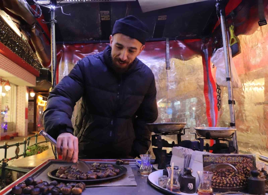 Eskişehir’de Eksi 7 Derecede Kestane Mesaisi