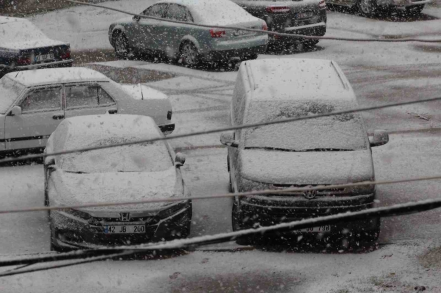 Karapınar’da Kar Yağışı Etkili Oldu