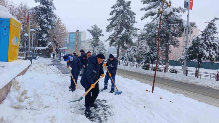 Siirt Belediyesinin Karla Mücadele Çalışmaları Aralıksız Devam Ediyor