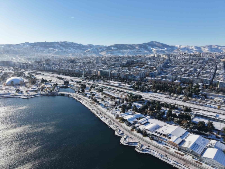 Samsun’da Kar Manzaraları Havadan Görüntülendi